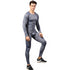 Men's Sport Long Sleeve Shirt Pants Two Piece Shapewear