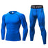 Men's Sport Long Sleeve Shirt Pants Two Piece Shapewear