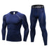 Men's Sport Long Sleeve Shirt Pants Two Piece Shapewear