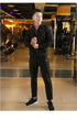 Men's Sports Pants Sauna Suits Side Pocket with Jacket
