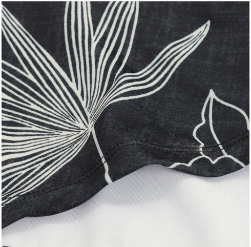 Men's Square Leg Swim Briefs Printed Swimming Trunks