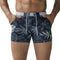 Men's Square Leg Swim Briefs Printed Swimming Trunks