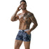 Men's Square Leg Swim Briefs Printed Swimming Trunks