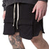 Men's Straight Casual Drawstring Jogger Track Shorts