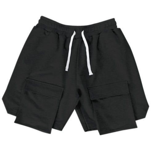 Men's Straight Casual Drawstring Jogger Track Shorts