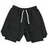 Men's Straight Casual Drawstring Jogger Track Shorts