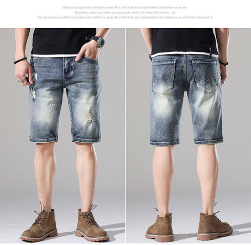 Men's Straight Fit Casual Urban Jean Denim Shorts