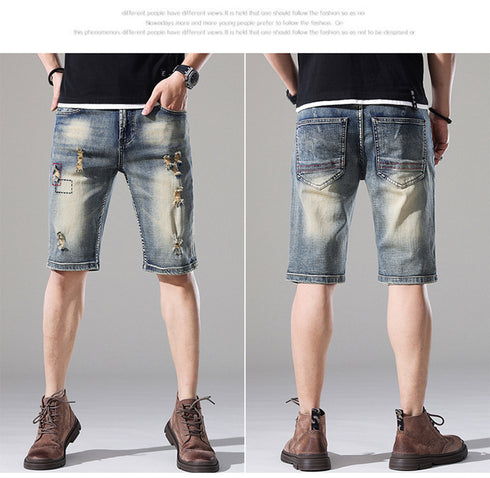Men's Straight Fit Casual Urban Jean Denim Shorts