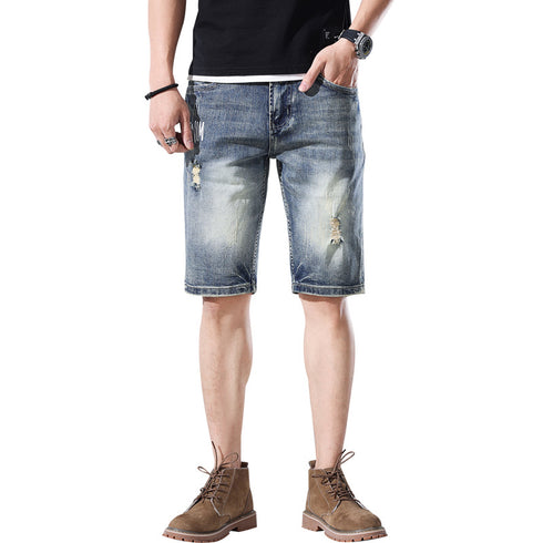 Men's Straight Fit Casual Urban Jean Denim Shorts