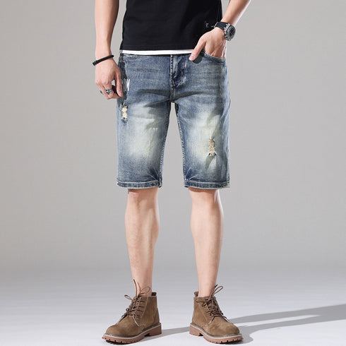 Men's Straight Fit Casual Urban Jean Denim Shorts