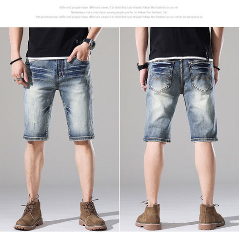 Men's Straight Fit Casual Urban Jean Denim Shorts