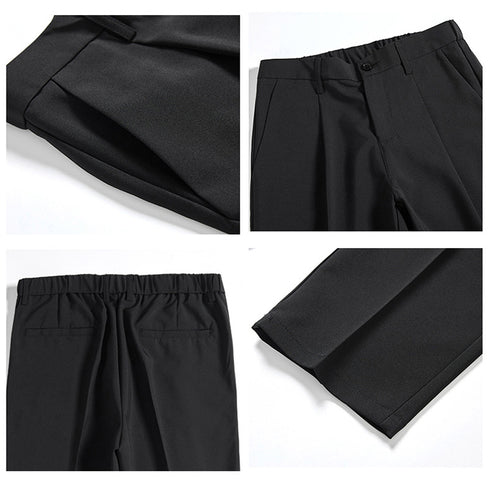 Men's Straight Fit Pleat-Front Dress Pants