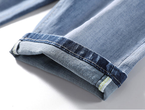 Men's Straight Five Pocket Casual Jean Denim Shorts