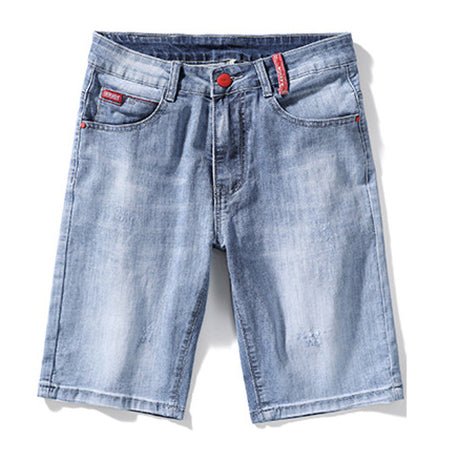 Men's Straight Five Pocket Casual Jean Denim Shorts