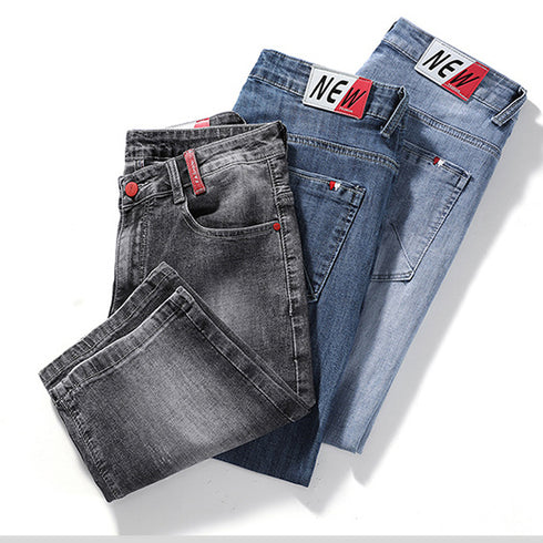 Men's Straight Five Pocket Casual Jean Denim Shorts