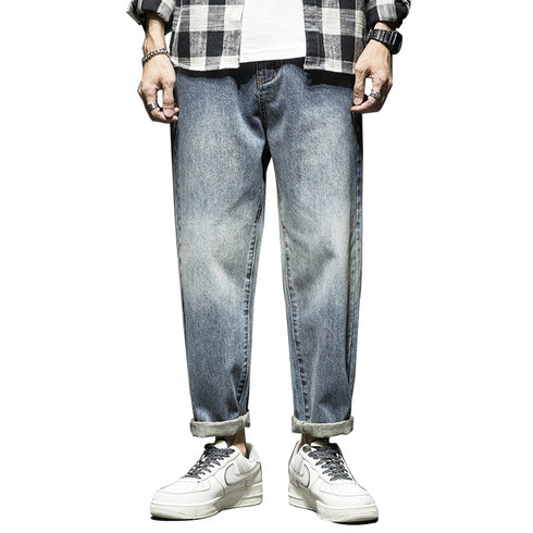 Men's Straight Loose Fit Denim Jeans