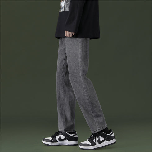 Men's Straight fit Jeans Wide-Leg Denim Pants