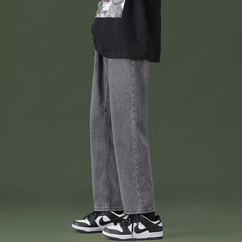 Men's Straight fit Jeans Wide-Leg Denim Pants