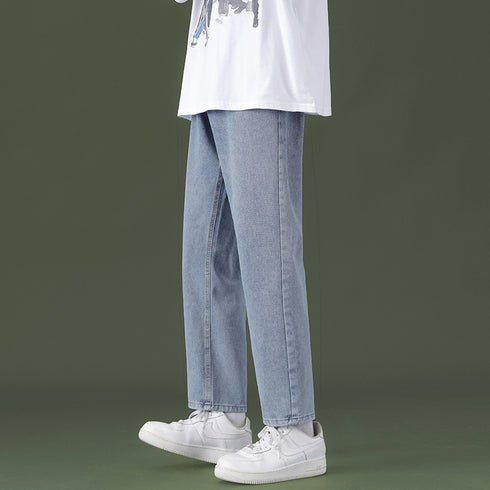 Men's Straight fit Jeans Wide-Leg Denim Pants