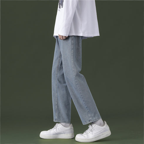 Men's Straight fit Jeans Wide-Leg Denim Pants
