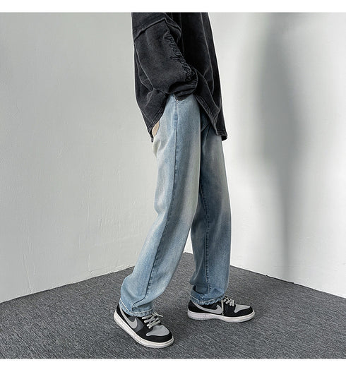 Men's Straight fit Workwear Loose Denim Jeans Pants