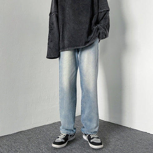 Men's Straight fit Workwear Loose Denim Jeans Pants