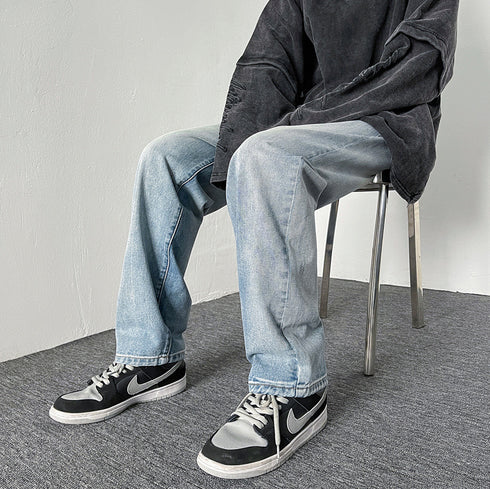 Men's Straight fit Workwear Loose Denim Jeans Pants