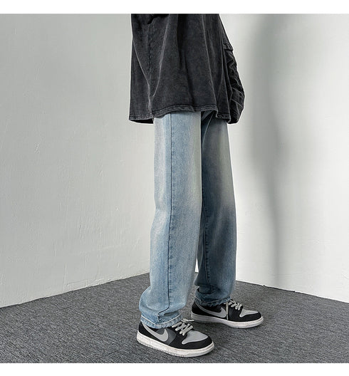 Men's Straight fit Workwear Loose Denim Jeans Pants