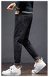 Men's Streetwear Fleece-Lined Straight Fit Denim Jeans