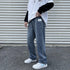 Men's Streetwear Jeans Loose Straight Fit Denim Pants