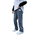 Men's Streetwear Jeans Loose Straight Fit Denim Pants
