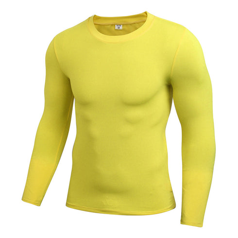 Men's Stretchy Sweatshirts Top Fitness Sport Undershirt