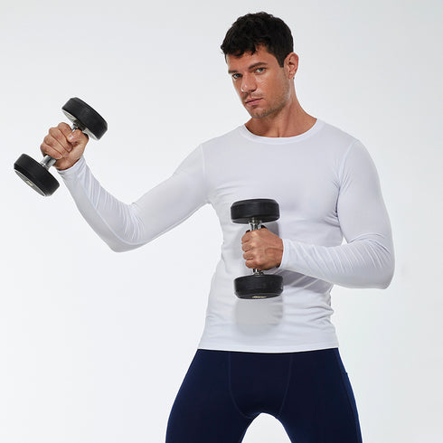 Men's Stretchy Sweatshirts Top Fitness Sport Undershirt