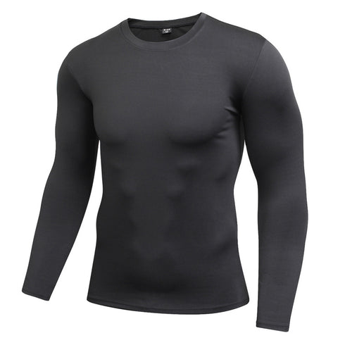 Men's Stretchy Sweatshirts Top Fitness Sport Undershirt