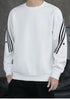 Men's Striped Fleece-Lined Casual Workout Pullover Sweatshirts