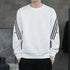 Men's Striped Fleece-Lined Casual Workout Pullover Sweatshirts