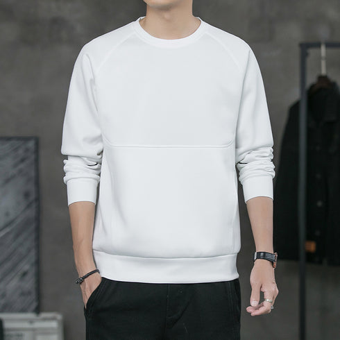 Men's Striped Fleece-Lined Casual Workout Pullover Sweatshirts