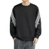 Men's Striped Fleece-Lined Casual Workout Pullover Sweatshirts