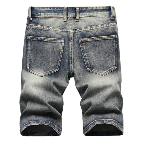 Men's Summer Distressed Casual Straight Denim Jean Shorts