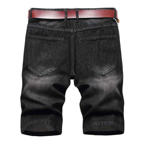 Men's Summer Distressed Casual Straight Denim Jean Shorts