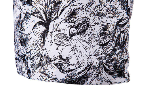 Men's Summer Printed Casual Beach Shorts With Drawstring