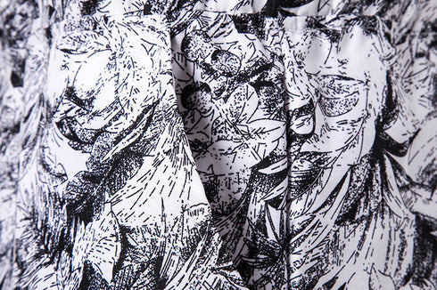 Men's Summer Printed Casual Beach Shorts With Drawstring