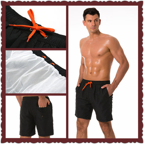 Men's Summer Quick Dry Surf Swim Trunks with Mesh Lining