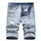 Men's Summer Slim Fit Holes Casual Denim Jean Shorts