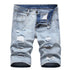 Men's Summer Slim Fit Holes Casual Denim Jean Shorts