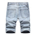Men's Summer Slim Fit Holes Casual Denim Jean Shorts