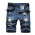 Men's Summer Slim Fit Holes Casual Denim Jean Shorts