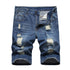 Men's Summer Slim Fit Holes Casual Denim Jean Shorts