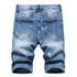 Men's Summer Slim Fit Holes Casual Denim Jean Shorts