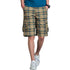 Men's Summer Straight Leg Utility Plaid Cargo Shorts